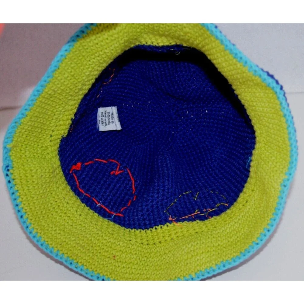 Day Lee Design Crochet Blue Bucket Hat 1-2 Years Cars SAN DIEGO HAT CO Boy Girl
